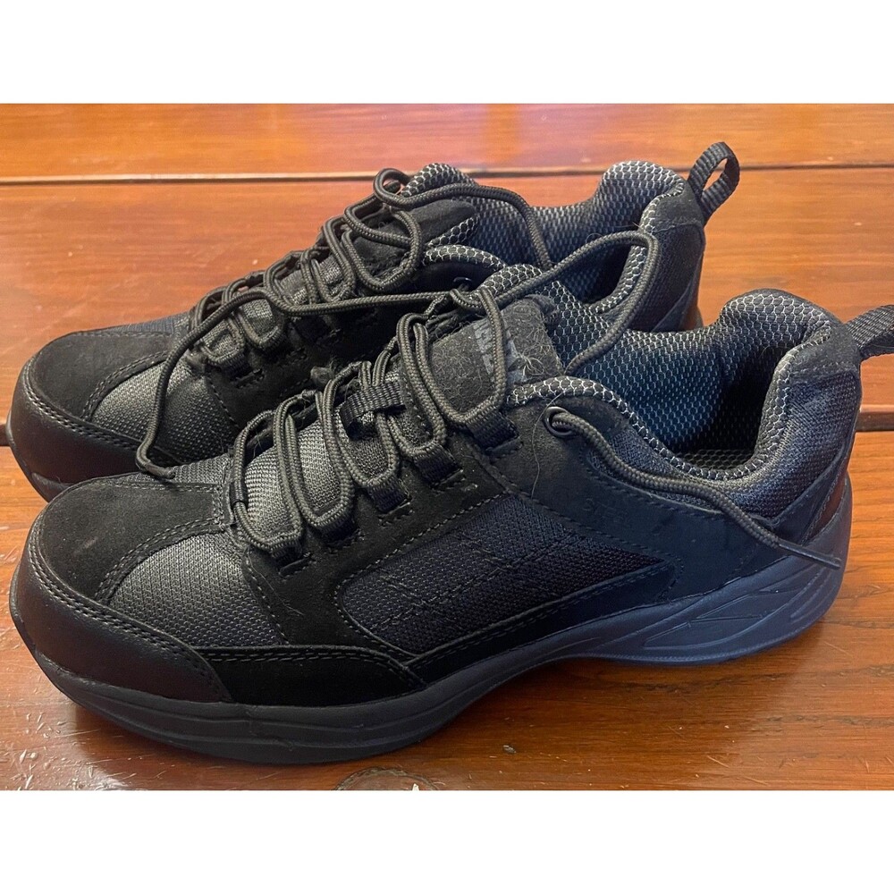 BRAHMA Steel Toe Safety Shoes Adan U.S. Mens Size 9.5 Black Low Top Work Boots - Picture 3 of 6
